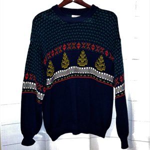 United Colors of Benetton Men’s Sweater Vintage Size 48 Multicolor Wool
